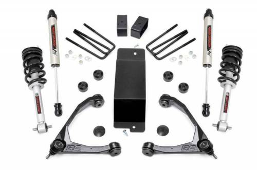 Rough Country - 19471 | Rough Country 3.5 Inch Lift Kit With Upper Control Arms Plus N3 Struts and V2 Monotube For Chevrolet Silverado/GMC Sierra 1500 | 2014-2016