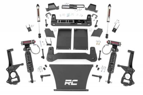 Rough Country - 21757 | Rough Country 6 Inch Lift Kit For Chevrolet Silverado 1500 2/4WD | 2019-2024 | 4.3L; 5.3L; 6.2L Engine, Rear Multi-leaf Spring, Vertex Coilovers With V2 Rear Shocks