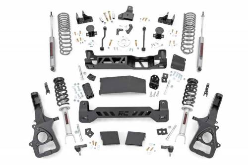 Rough Country - 33431 | Rough Country 6 Inch Suspension Lift Kit For Ram 1500 4WD | 2019-2023 | Without 22" Wheels, Front Lifted Strut, Rear N3 Shocks & Variable Rated Coils