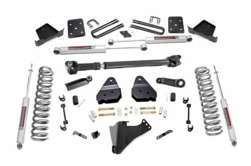 Rough Country - 55021 | 4.5 Inch Ford Suspension Lift Kit w/ Front Drive Shaft (17-22 F-250 4WD | Diesel)