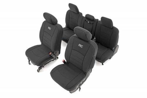 Rough Country - 91029 | Dodge Neoprene Front & Rear Seat Covers (09-18 Ram 1500 / 10-18 Ram 2500/3500)