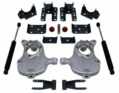 MaxTrac Suspension - KA331524T | Complete 2/4 Lowering Kit 2016-2018 Chevrolet, GMC Silverado, Sierra 1500 2WD | NON Magneride)