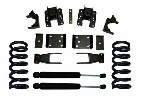 MaxTrac Suspension - K331524-8 | K331524-6 | Complete 2/4 Lowering Kit (2007-2018 Chevrolet, GMC Silverado, Sierra 1500 2WD/4WD | Ext/Crew Cab)