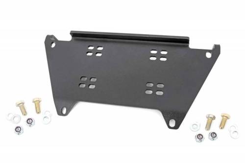 Rough Country - 93036 | Rough Country Winch Mounting Plate For Polaris Ranger 1000 / XP 1000 Crew 4WD | 2017-2023