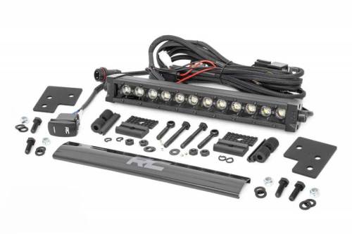 Rough Country - 93027 | Polaris 12-inch LED Bumper Kit | Black Series w. White DRL (19-20 Ranger)