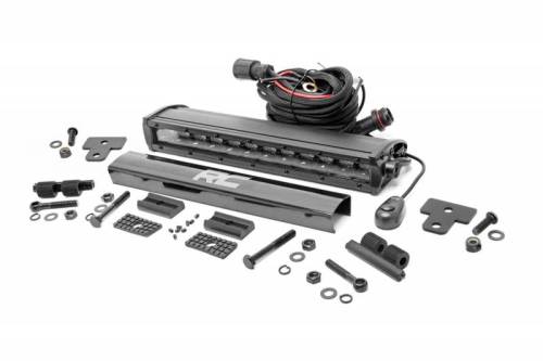 Rough Country - 97001 | Can-Am Defender 12-Inch Recessed Bumper LED Kit | Black Series (16-22 Defender)