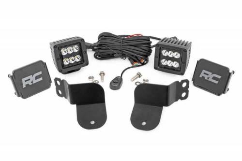 Rough Country - 93022 | Rough Country Polaris Dual LED Cube Black Series Kit For Polaris General | 2016-2022