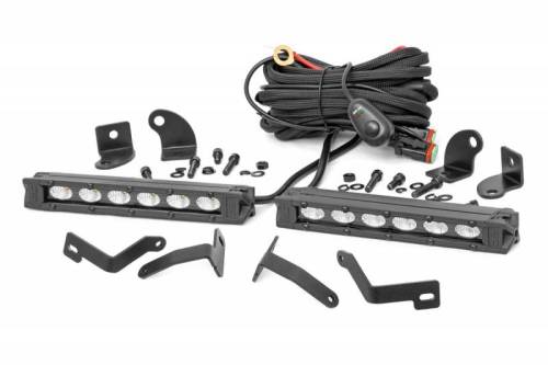 Rough Country - 70829 | Rough Country 6 Inch Slim LED Bumper Light Kit For Ford Ranger | 2019-2023