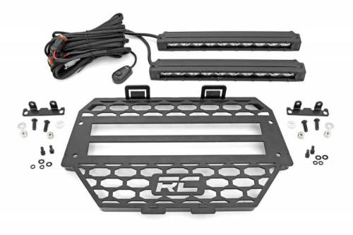 Rough Country - 93041 | Polaris Dual 10-inch Slimline LED Grille Kit (14-19 RZR 1000)