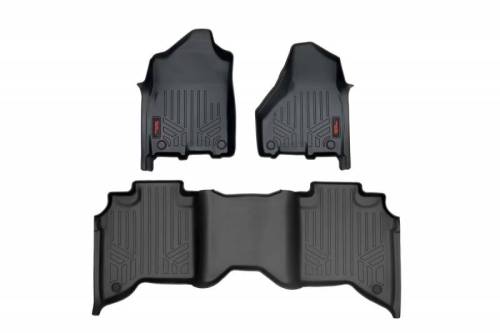 Rough Country - M-31430 | Rough Country Floor Mats Ram 2500 / 3500 | 2019-2023 | First & Second Row, Front Bucket Seat