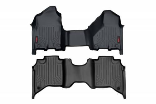 Rough Country - M-31530 | Rough Country Floor Mats Ram 2500 / 3500 | 2019-2023 | First & Second Row, Front Row Bench Seat