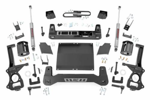 Rough Country - 21731D | Rough Country 6 Inch Lift Kit For Chevrolet Silverado 1500 2/4WD | 2019-2024 | 2.7L. 3.0L Engine, Rear Multi-leaf Spring, Strut Spacer With Rear N3 Shocks