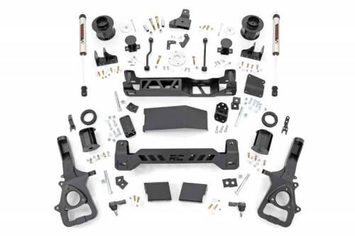 Rough Country - 33970 | Rough Country 6 Inch Lift Kit For Ram 1500 4WD | 2019-2023 | With 22" Factory Wheels, Strut Spacers, V2 Shocks