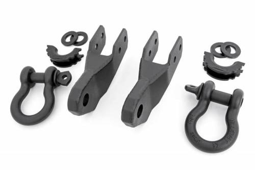 Rough Country - RS167 | GM Tow Hook to Shackle Conversion Kit w/D-Rings and Rubber Isolators (15-22 Canyon/Colorado)