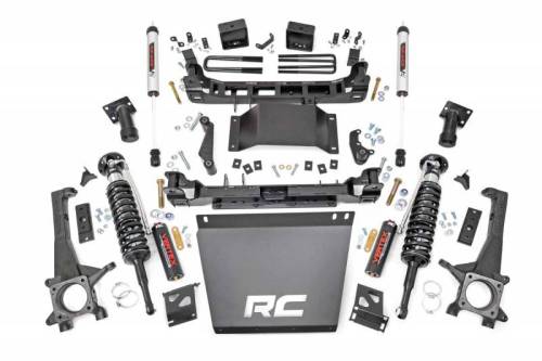 Rough Country - 75857 | Rough Country 6 Inch Lift Kit With Skid Plates For Toyota Tacoma 2/4WD | 2016-2023 | Front Vertex Adjustable Coilovers, Rear V2 Monotube Shocks