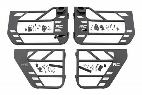 Rough Country - 10619 | Rough Country Tube Doors | Front and Rear (2018-2024 Wrangle JK Unlimited 4WD | 2020-2024 Gladiator JT 4WD)