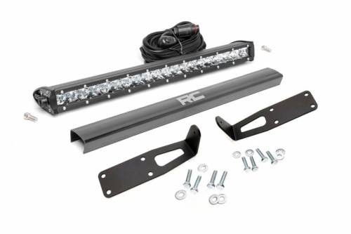 Rough Country - 70609 | Dodge Hidden Bumper Kit w/ 20-inch LED Light Bar| Chrome Series (03-18 Ram 2500/3500)