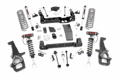 Rough Country - 33257 | Rough Country 6 Inch Lift Kit For Ram 1500 / 1500 Classic | 2012-2023 | Front Vertex Adjustable Coilovers, Rear V2 Shocks & Rear Variable Rate Coils