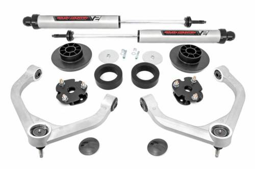 Rough Country - 31270 | Rough Country 3 Inch Lift Kit With Upper Control Arms For Ram 1500 (2012-2018) / 1500 Classic (2019-2023) 4WD | No Struts, V2 Monotube Shocks