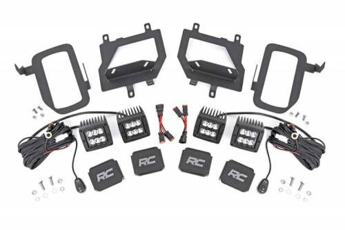 Rough Country - 70832 | Ford LED Fog Light Kit | Black Series w/ Spot Beam (15-17 F-150)