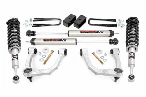 Rough Country - 74271 | Rough Country 3.5 Inch Lift Kit With Upper Control Arms For Toyota Tacoma 2/4WD | 2005-2023 | Front Lifted Struts, Rear V2 Monotube Shocks