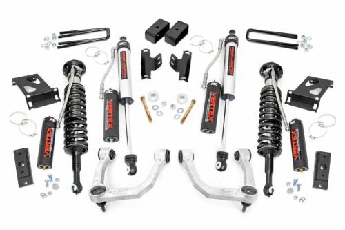 Rough Country - 74250 | Rough Country 3.5 Inch Lift Kit With Upper Control Arms For Toyota Tacoma 2/4WD | 2005-2023 | Front Vertex Adjustable Coilovers, Rear Vertex Adjustable Shocks