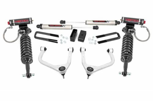 Rough Country - 29557 | Rough Country 3.5 Inch Lift Kit For Chevrolet Silverado 1500 2/4WD | 2019-2024 | Factory Multi-leaf Spring, Vertex Coilovers With V2 Rear Shocks