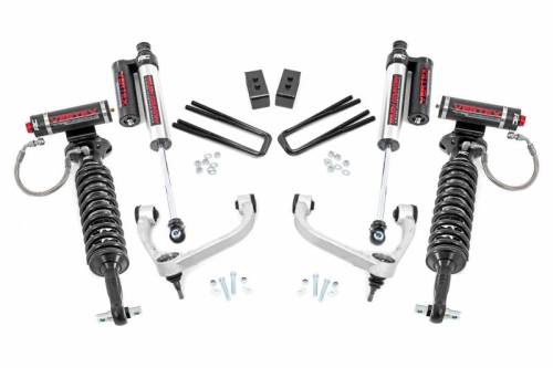 Rough Country - 54550 | Rough Country 3 Inch Lift Kit For Ford F-150 4WD (2014-2020) | Aluminum Finish, Vertex Coilovers & Shocks