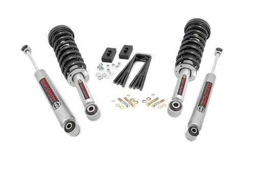 Rough Country - 57131 | Rough Country 2 Inch Lift Kit For Ford F-150 4WD | 2021-2023 | Lifted N3 Struts, Premium N3 Shocks