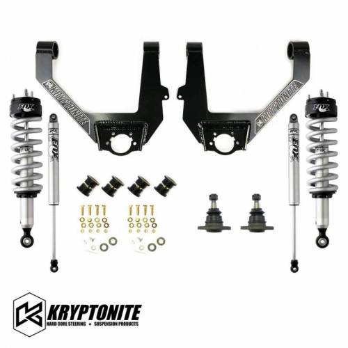 Kryptonite - KR12STAGE3FOX | Kryptonite Stage 3 leveling Kit w/ Fox Shocks (2007-2018 Silverado, Sierra 1500 | 2007-2018 Suburban, Tahoe, Yukon with OE Cast Steel Control Arms)