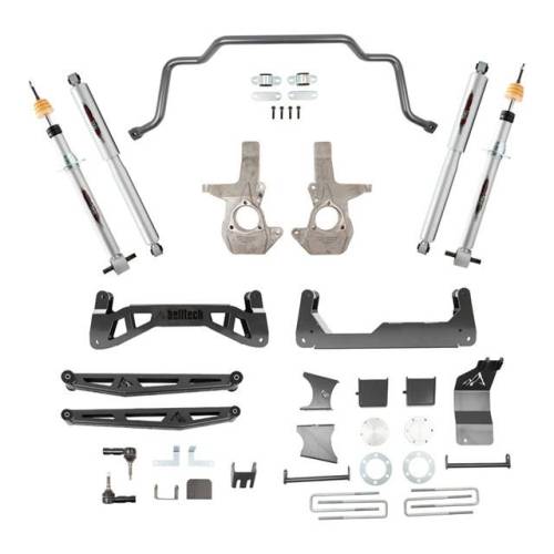 Belltech - 150201TPS | Belltech 7-9 Complete Lift Kit with Trail Performance Struts / Shocks & Front Sway Bar (2007-2016 Silverado, Sierra 1500 2WD/4WD | OEM Cast Steel Control Arms)