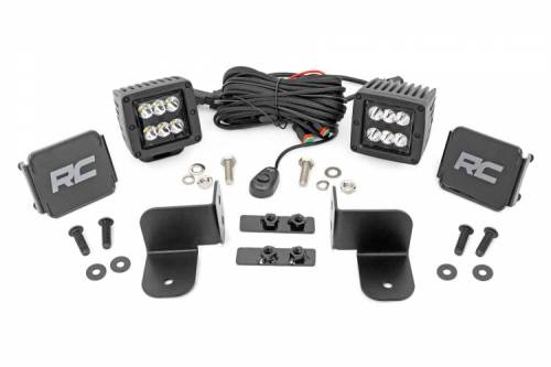 Rough Country - 93082 | Polaris Rear Facing 2-Inch Spot Black Series LED Kit (19-21 Ranger)