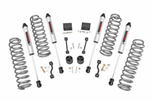 Rough Country - 91370 | Rough Country 2.5 Inch Lift Kit With Coils For Jeep Wrangler JL 4WD | 2018-2023 | V2 Monotube Shocks