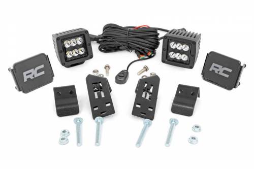 Rough Country - 93076 | Polaris Dual LED Cube Kit w/Black Series Spot LED's (2020-2021 Polaris RZR PRO XP)