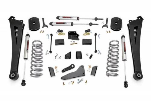 Rough Country - 36770 | 5in Dodge Suspension Lift Kit | Coil Springs | Radius Arms andamp; V2 Shocks (14-18 Ram 2500 4WD | Diesel)