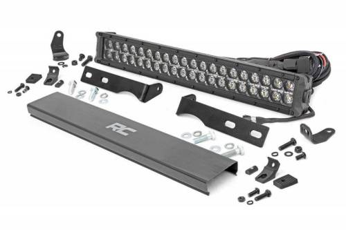 Rough Country - 70773DRLA | Jeep 20in LED Bumper Kit | Black Series w/ Amber DRL (11-20 WK2 Grand Cherokee)