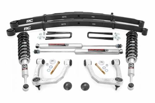 Rough Country - 74232 | Rough Country 3.5 Inch Lift Kit With Upper Control Arms For Toyota Tacoma 4WD | 2005-2023 | Front Lifted Struts, Rear N3 Shocks & Rear Leaf Springs