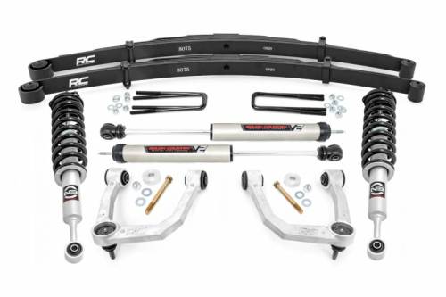 Rough Country - 74272 | Rough Country 3.5 Inch Lift Kit With Upper Control Arms For Toyota Tacoma 4WD | 2005-2023 | Front Lifted Struts, V2 Shocks & Rear Leaf Springs