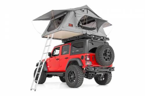 Rough Country - 99049 | Roof Top Tent | Rack Mount | 12 Volt Accessory w/Ladder Extension & LED Light Kit