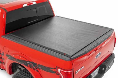 Rough Country - 48716501 | Rough Country Soft Roll Up Bed Cover For Toyota Tacoma 2/4WD | 2016-2023 | 5' Bed