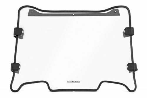 Rough Country - 98212110 | Polaris Scratch Resistant Vented Full Windshield (19-21 RZR Turbo S)