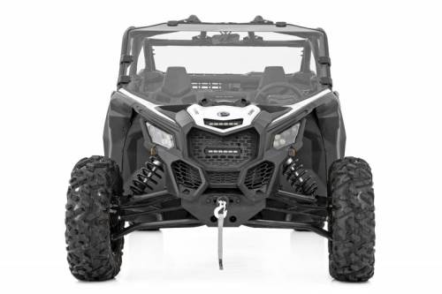 Rough Country - 97022 | LED Light | Grille Mount | 6" Black Slimline | Can-Am Maverick X3 (17-22)