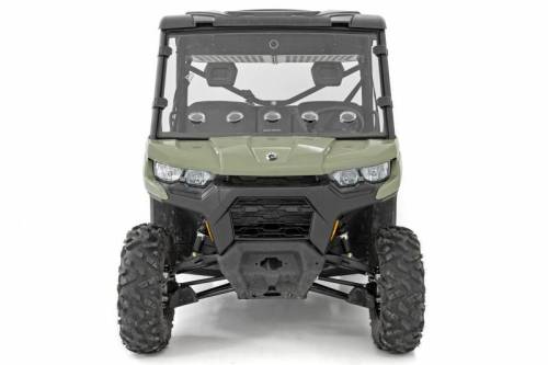 Rough Country - 98262030 | Vented Full Windshield | Scratch Resistant | Can-Am Defender 4WD (2016-2022)