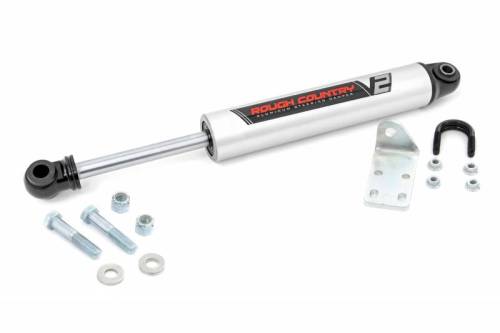 Rough Country - 8732070 | V2 Monotube Steering Stabilizer | Chevy/GMC 1500 (99-06 & Classic)