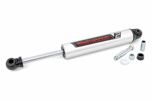 Rough Country - 8730970 | V2 Monotube Steering Stabilizer | Ford Super Duty 4WD (1999-2004)