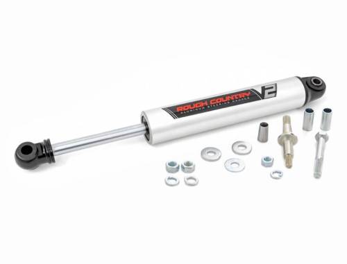 Rough Country - 8732370 | V2 Monotube Steering Stabilizer | Ram 2500/3500 4WD (2010-2012)