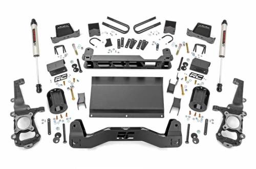 Rough Country - 58770 | Rough Country 6 Inch Lift Kit For Ford F-150 4WD | 2021-2023 | Strut Spacer With V2 Rear Shocks