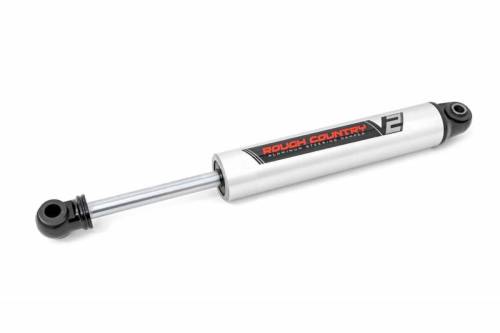 Rough Country - 8730570 | Rough Country V2 Steering Stabilizer For Jeep Gladiator JT / Gladiator 4xe, JT, JL Unlimited | 2018-2023