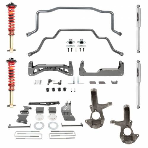 Belltech - 150203HK | Belltech 7-9 Inch Complete Lift Kit with Trail Performance Coilovers / Shock & Sway Bars (2007-2016 Silverado, Sierra 1500 2WD/4WD | OEM Stamped Steel / Aluminum Control Arms)