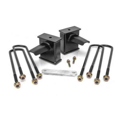 ReadyLIFT Suspensions - 26-2766 | ReadyLift 6.5 Inch Tall Tapered Block Kit (2017-2024 F250, F350 Super Duty | 2 Piece Driveshaft)